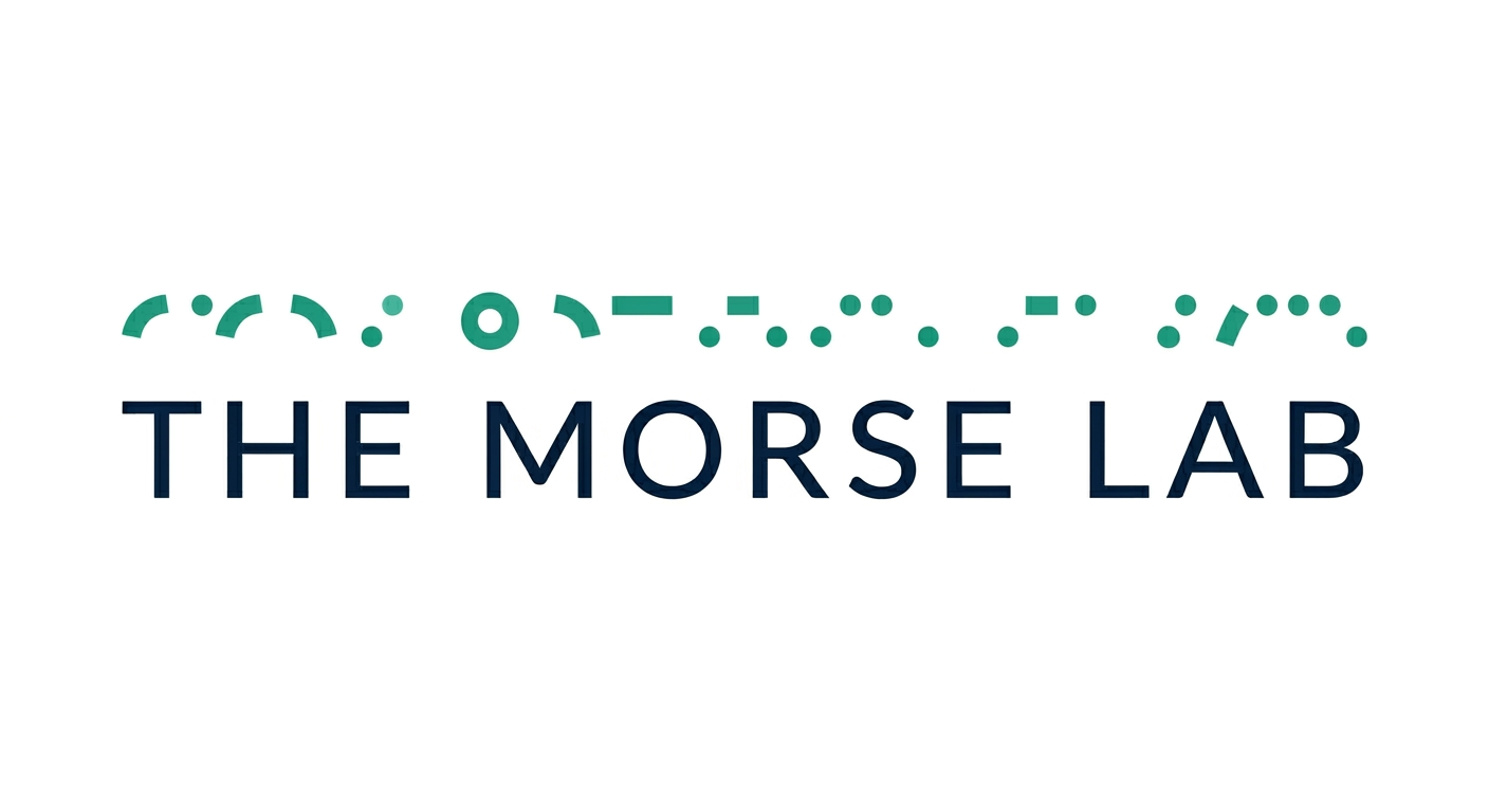 The Morse Lab logo with Morse code dots and dashes above the brand name